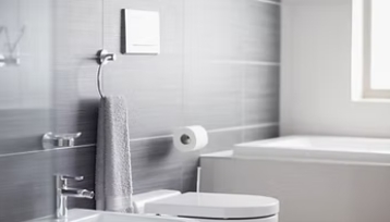 A modern bathroom facility